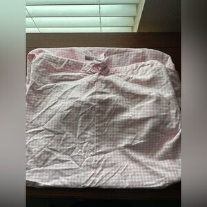 Pottery Barn Kids Sabrina Basket Liner 13”x 14”White Pink Gingham